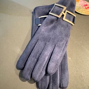 POWDER Navy Blue with Buckle Gloves NWT